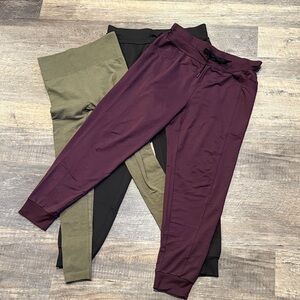 Bundle Stylish Jogger Pants Set in Maroon , Green, and Black